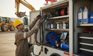 Heavy equipment servicing
